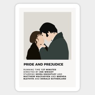 Pride & Prejudice Minimalist Poster Sticker